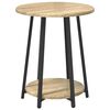 vidaXL Side Table Set with Shelf 2 pcs Sonoma Oak and Black