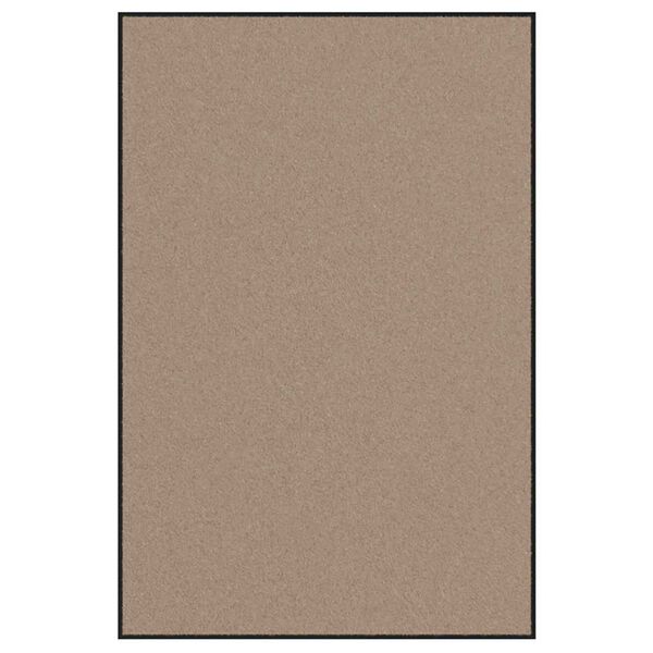 vidaXL Doormat Beige and Black 47.2" x 70.9" Polypropylene and vinyl