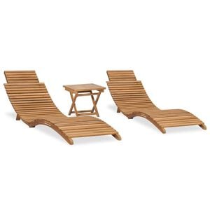 vidaXL Garden Lounge Set Set of 2 Teak Finely sanded teak hardwood