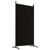 vidaXL 5-Panel Room Divider Black 170.5"x70.9" Fabric