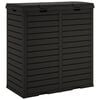 vidaXL Outdoor Garbage Bin Black 30.7"x16.1"x33.9" Polypropylene