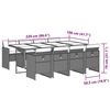 vidaXL Garden Dining Set Black PE Rattan 8-seater UV-resistant materials