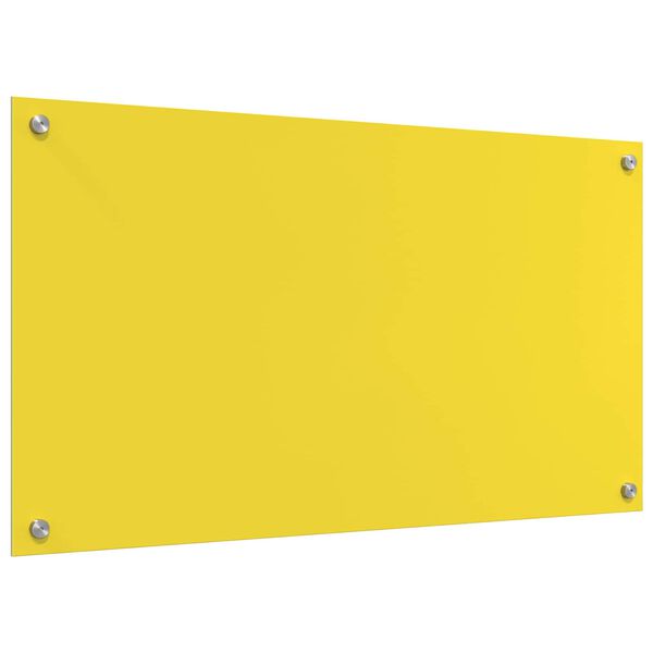 vidaXL Kitchen Backsplash Yellow 35.43 x 19.69 x 0.24 in