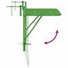 vidaXL Hanging Balcony Table Green 60 x 39 x 65 cm Steel