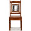 vidaXL Dining Chair Set of 6 Brown Solid acacia wood, cast iron Standard