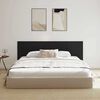 vidaXL Headboard Black Oak 94.49 x 0.59 x 31.50 in Engineered Wood