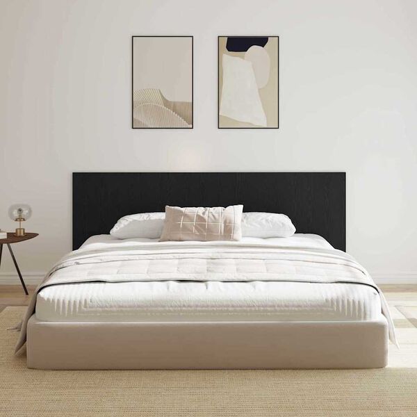 vidaXL Headboard Black Oak 94.49 x 0.59 x 31.50 in Engineered Wood