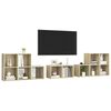 vidaXL TV Cabinet Set Sonoma Oak Engineered Wood Medium TV Cabinet Set