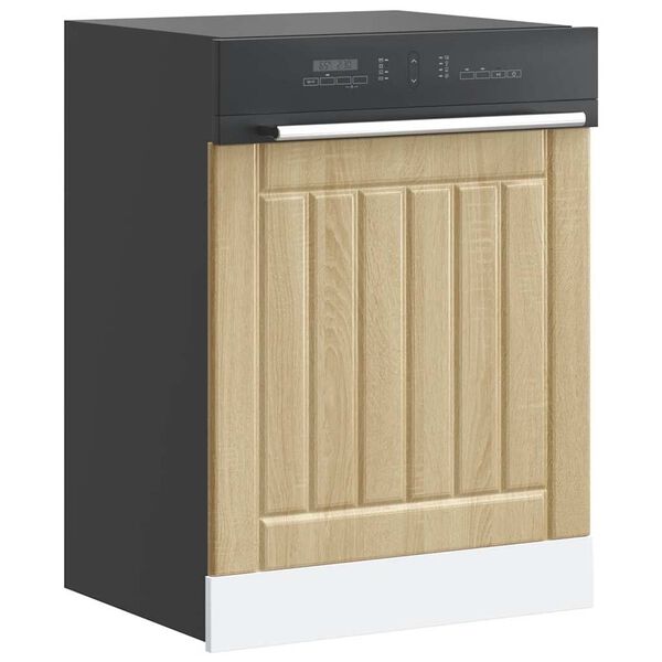 vidaXL Dishwasher Panel Sonoma Oak Engineered Wood 23.6x0.6x26.4in
