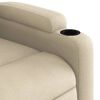 vidaXL Electric Stand up Massage Recliner Chair Cream Fabric