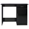 vidaXL Desk High Gloss Black Engineered Wood 39.4 x 19.7 x 29.9 in Desk