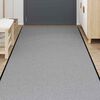 vidaXL Doormat Grey Polypropylene and PVC 45.3 x 196.9 in Non-slip