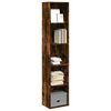 vidaXL Bookcase Smoked oak Engineered wood 15.7 x 11.8 x 74.4 in