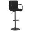 vidaXL Bar Stool Black Powder coated steel, velvet Adjustable Bar Stool
