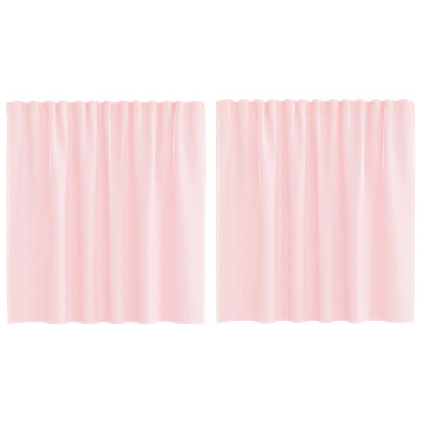 vidaXL Voile Curtains with Loops 2 pcs Light Pink 55.1x55.1"