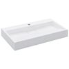 vidaXL Wash Basin 31.5"x18.1"x4.3" Mineral Cast/Marble Cast White