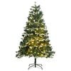 vidaXL Artificial Hinged Christmas Tree Green PVC Medium
