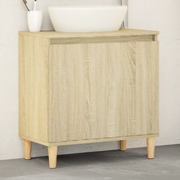 vidaXL Sink Cabinet Sonoma oak Engineered wood Medium Sink Cabinet