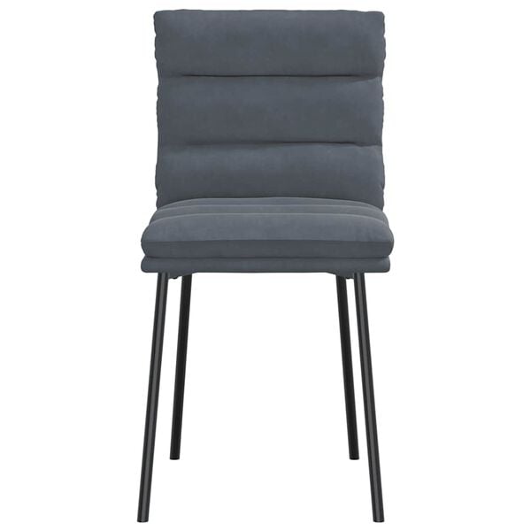 vidaXL Dining Chair Set of 2 Dark Gray
