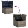 vidaXL 10 Piece Patio Sofa Set with Cushions Gray Poly Rattan Acacia