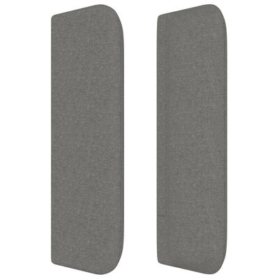 vidaXL Headboard with Ears Dark Gray 64.2"x6.3"x30.7"/34.6" Fabric