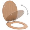 vidaXL WC Toilet Seats 2 pcs with Soft Close Lids MDF Bamboo Design (2x143926)