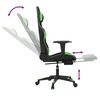 vidaXL Gaming Chair Black and Green Faux Leather, Metal, Plywood, Foam