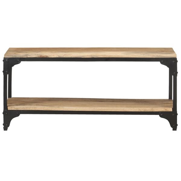 vidaXL Coffee Table Natural Mango Wood and Black