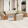 vidaXL Garden Sofa Set Beige, Cream White