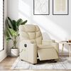 vidaXL Electric Massage Recliner Chair Cream Polyester, Metal, Plywood