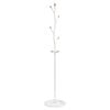 vidaXL Coat Stand White Powder-coated iron, Marble Medium Hooks