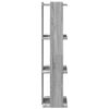 vidaXL Bookcase Grey Sonoma Engineered Wood Medium 3-Tier Bookcase
