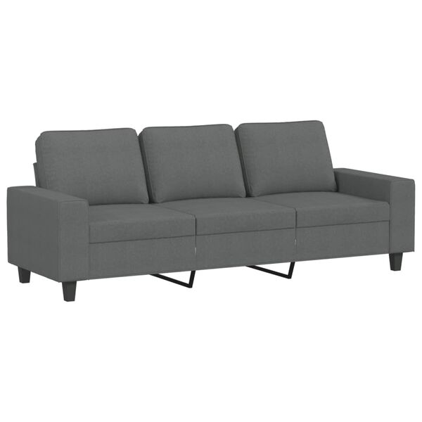 vidaXL Sofa Set Dark gray Polyester 2-Seater Sofa Set Rectangular
