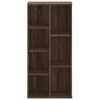vidaXL Bookcase Brown Oak Engineered Wood 19.7x9.8x41.3 in Bookcase