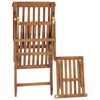 vidaXL Deck Chair Cream White, Teak Solid Teak Wood, Polyester Cushion
