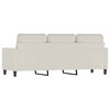 vidaXL 3-seater Sofa Cream Velvet, metal, foam 70.9 in wide