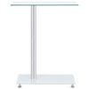 vidaXL Side Table Transparent Tempered glass, stainless steel Small