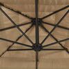 vidaXL Garden Parasol Brown Powder-Coated Steel Large Tiltable