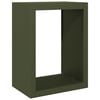 vidaXL Firewood Rack Green 23.6x15.7x31.5" Steel