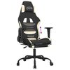 vidaXL Gaming Chair Black and Cream Fabric (100% polyester), metal, plywood
