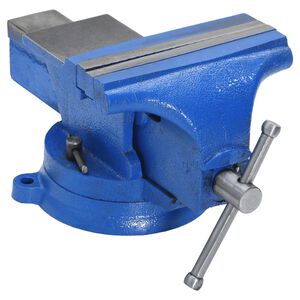 vidaXL Bench Vise Blue 3.94 " Cast Iron
