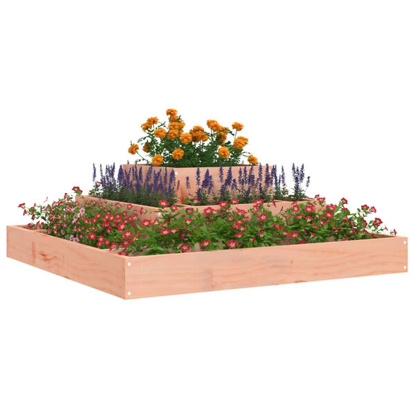 vidaXL Planter Natural wood Solid Douglas wood Medium Decorative Inlays