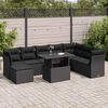 vidaXL Garden Sofa Set Black