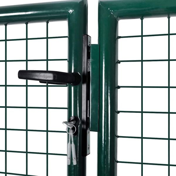 vidaXL Garden Mesh Gate Fence Door Wall Grille 118.1x29.5"