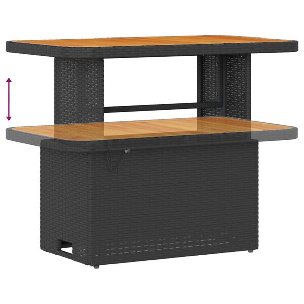 vidaXL Garden Sofa Set with Cushion 12 pcs Black Poly rattan