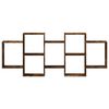 vidaXL Wall Shelf Smoked Oak Engineered wood 62.6 x 7.1 x 25.6 in