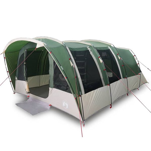 vidaXL Family Tent Tunnel 8-Person Green Waterproof