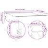 vidaXL Retractable Awning Manual Light gray 137.80" x 98.43" fabric