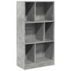 vidaXL Bookcase Concrete grey Engineered wood Medium Bookcase