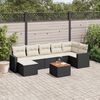 vidaXL Garden Sofa Set Black, Cream White